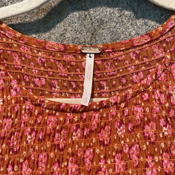 Free People Dress, size small, rust floral pattern. - Picture 2 of 3